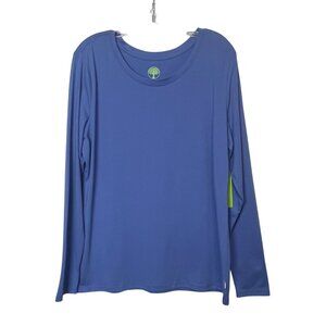Healing Hands The Melissa Long Sleeve Tshirt Womens 1X Blue New Medical Workwear